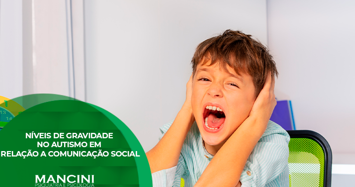 Níveis de gravidade no autismo em relação a comunicação social